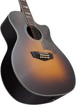 12-string Acoustic-electric Guitar D'Angelico Excel Fulton Vintage Sunburst - 2