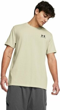 Fitness shirt Under Armour Men's UA Logo Embroidered Heavyweight Short Sleeve Silt/Black M Fitness shirt - 3