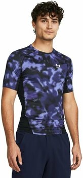 Fitness T-Shirt Under Armour UA HG Armour Printed Short Sleeve Starlight/White S Fitness T-Shirt - 2