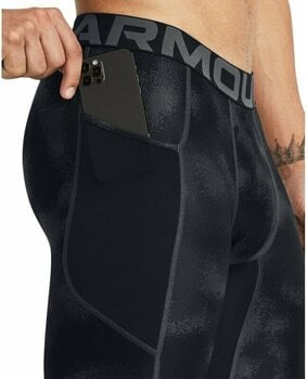Fitness Παντελόνι Under Armour Men's UA HG Armour Printed Long Shorts Black/White S Fitness Παντελόνι - 4