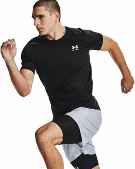 Majica za trčanje s kratkim rukavom Under Armour Men's HeatGear Armour Fitted Short Sleeve Black/White XS Majica za trčanje s kratkim rukavom - 7