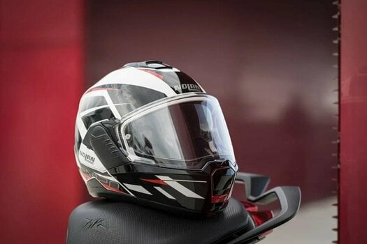 Helm Nolan N120-1 Subway N-Com Flat Black Yellow 2XL Helm - 21