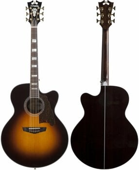 Guitare Jumbo acoustique-électrique D'Angelico Excel Madison Vintage Sunburst Guitare Jumbo acoustique-électrique - 5