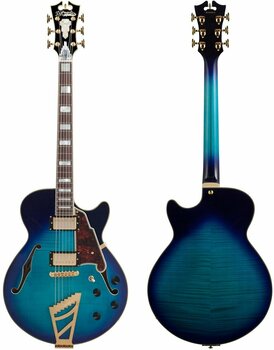 Semi-Acoustic Guitar D'Angelico Excel SS Stairstep Blue Burst - 5