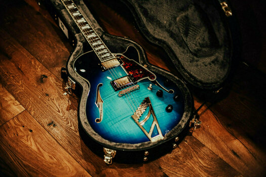 Halbresonanz-Gitarre D'Angelico Excel SS Stairstep Blue Burst - 6