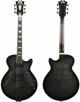 Halvakustisk guitar D'Angelico Excel SS Stairstep Grey Black - 5
