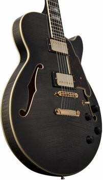 Semi-akoestische gitaar D'Angelico Excel SS Stop-bar Grey Black - 2