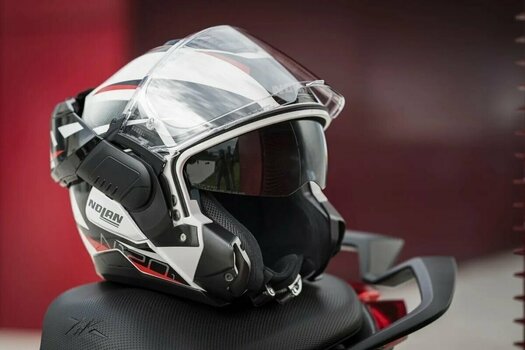 Kask Nolan N120-1 Nightlife N-Com Metal White Red/Black XS Kask - 18