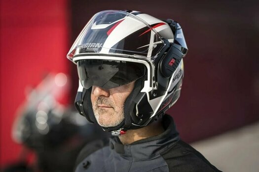 Helm Nolan N120-1 Nightlife N-Com Flat Lava Grey Red/Silver/Black S Helm - 22