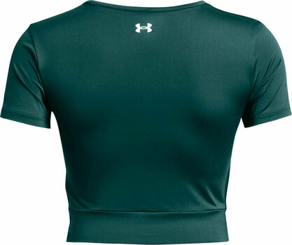 Фитнес тениска Under Armour Women's Motion Crossover Crop SS Hydro Teal/White S Фитнес тениска - 2