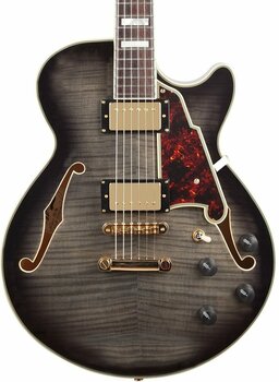 Semi-akoestische gitaar D'Angelico Excel SS Stop-bar Grey Black - 3