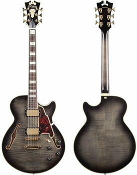 Halvakustisk guitar D'Angelico Excel SS Stop-bar Grey Black - 5