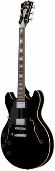 Semi-akoestische gitaar D'Angelico Premier DC Stairstep Zwart - 4