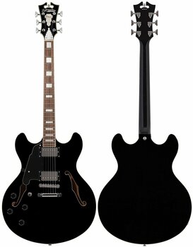 Semi-Acoustic Guitar D'Angelico Premier DC Stairstep Black - 5