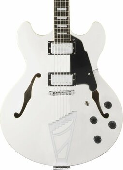 Semi-Acoustic Guitar D'Angelico Premier DC Stairstep White - 3