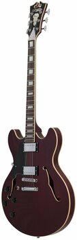 Polu-akustična gitara D'Angelico Premier DC Stop-bar Trans Wine Polu-akustična gitara - 3