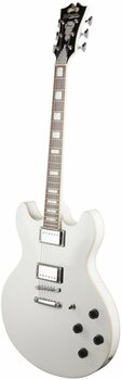 Semi-Acoustic Guitar D'Angelico Premier DC Stop-bar White - 3