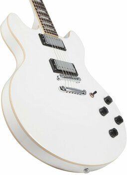 Halvakustisk guitar D'Angelico Premier DC Stop-bar hvid - 6