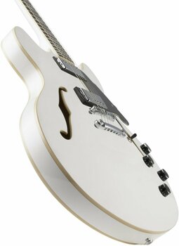 Guitare semi-acoustique D'Angelico Premier DC Stop-bar Blanc - 2