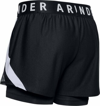 Calças de fitness Under Armour Women's UA Play Up 2-in-1 Shorts Black/White S Calças de fitness - 2