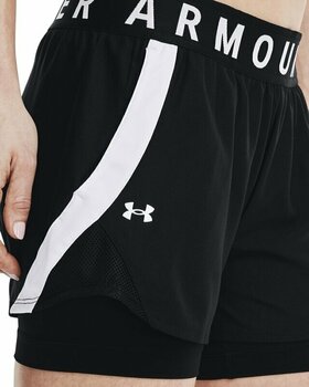 Calças de fitness Under Armour Women's UA Play Up 2-in-1 Shorts Black/White S Calças de fitness - 3