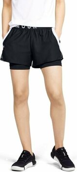 Fitness pantaloni Under Armour Women's UA Play Up 2-in-1 Shorts Black/White S Fitness pantaloni - 6