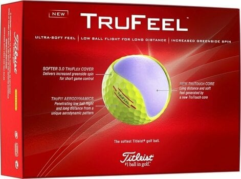 Golf žogice Titleist TruFeel 2024 Yellow - 7