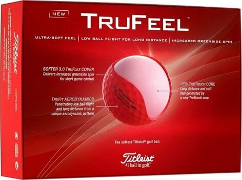 Golf žogice Titleist TruFeel 2024 Red - 7