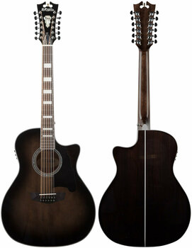 12-string Acoustic-electric Guitar D'Angelico Premier Fulton Gray Black - 2