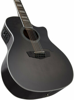 12-snarige elektrisch-akoestische gitaar D'Angelico Premier Fulton Gray Black - 3