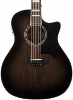 12-string Acoustic-electric Guitar D'Angelico Premier Fulton Gray Black - 4