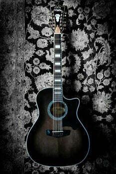 12-string Acoustic-electric Guitar D'Angelico Premier Fulton Gray Black - 5