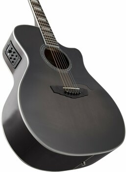 Jumbo elektro-akoestische gitaar D'Angelico Premier Gramercy Grey Black - 2