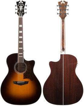 electro-acoustic guitar D'Angelico Premier Gramercy Vintage Sunburst electro-acoustic guitar - 5