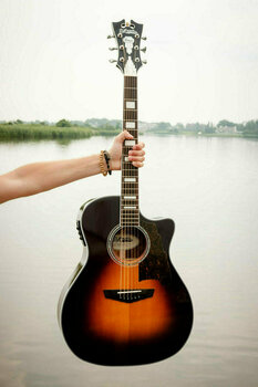 electro-acoustic guitar D'Angelico Premier Gramercy Vintage Sunburst electro-acoustic guitar - 6