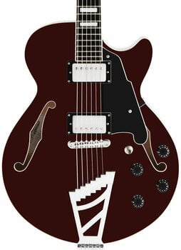 Guitare semi-acoustique D'Angelico Premier SS Stairstep Lefty Trans Wine - 5