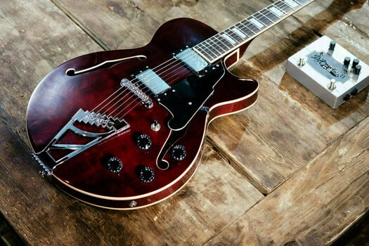 Guitare semi-acoustique D'Angelico Premier SS Stairstep Lefty Trans Wine - 6