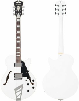 Guitare semi-acoustique D'Angelico Premier SS Stairstep Blanc - 5