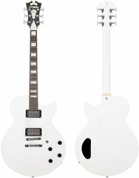 Halvakustisk guitar D'Angelico Premier SS Stop-bar hvid - 5