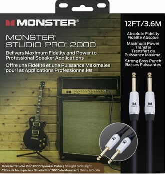 Câble haut-parleurs Monster Cable Prolink Studio Pro 2000 Noir 3,6 m - 3