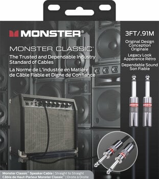 Hangfal kábel Monster Cable Prolink Classic Fekete 0,9 m - 2