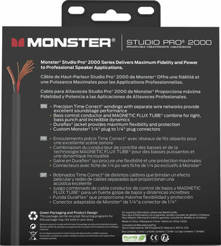 Hangfal kábel Monster Cable Prolink Studio Pro 2000 Fekete 1,8 m - 7