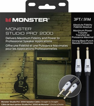 Καλώδιο Loudspeaker Monster Cable Prolink Studio Pro 2000 Μαύρο χρώμα 0,9 m - 3
