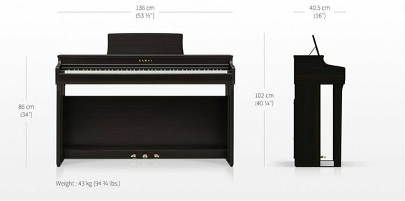 Дигитално пиано Kawai CN29 Premium Rosewood Дигитално пиано - 10