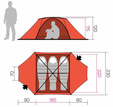 Tente Hannah Covert 3 WS Thyme/Dark Shadow Tente - 4