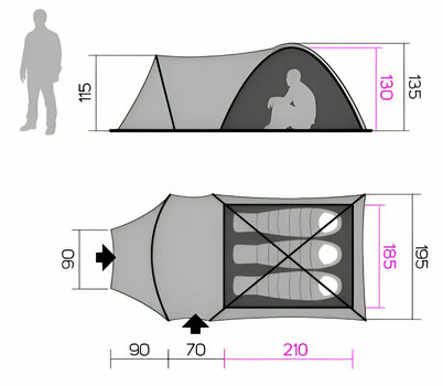 Tent Hannah Arrant 3 Spring Green/Cloudy Gray II Tent - 8