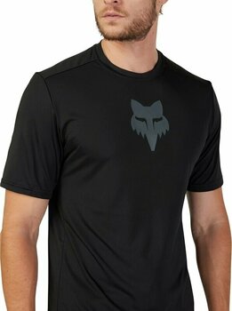 Odzież kolarska / koszulka FOX Ranger Lab Head Short Sleeve Jersey Black 2XL - 2