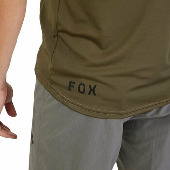 Cykeltrøje FOX Ranger Lab Head Short Sleeve Jersey Jersey Olive Green L - 4