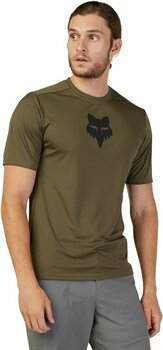 Odzież kolarska / koszulka FOX Ranger Lab Head Short Sleeve Jersey Olive Green L - 5