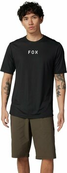 Odzież kolarska / koszulka FOX Ranger Moth Race Short Sleeve Jersey Black L - 3